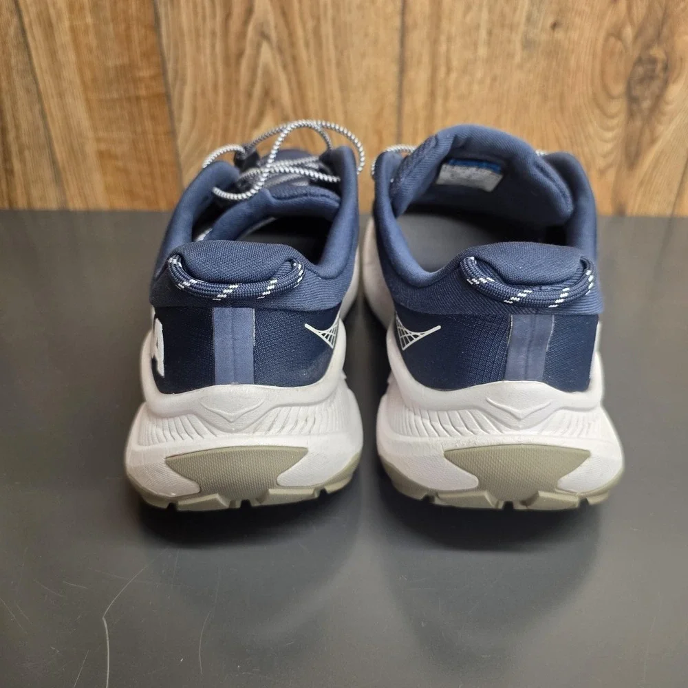 Hoka One One Transport Shoes Mens Size 9.5 Navy Blue Vibram Hiking Sneakers